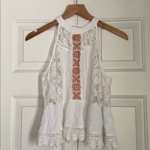 White Lace Tank Top